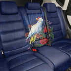 Merry Cocka-mas Back Car Seat Cover Australia Christmas Blue Art - Aussie Hoodie