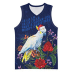 Merry Cocka-mas Basketball Jersey Australia Christmas Blue Art - Aussie Hoodie