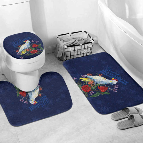 Merry Cocka-mas Bathroom Set Australia Christmas Blue Art - Aussie Hoodie