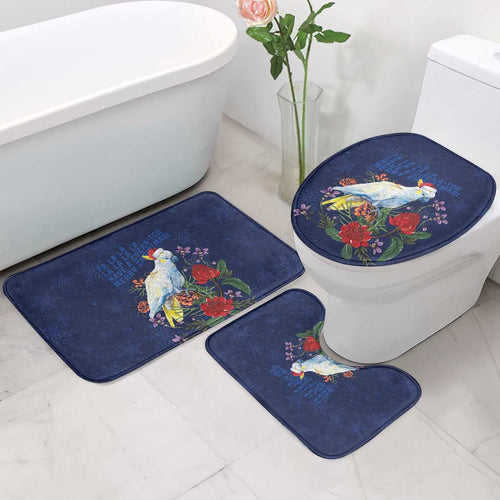 Merry Cocka-mas Bathroom Set Australia Christmas Blue Art - Aussie Hoodie