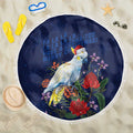 Merry Cocka-mas Beach Blanket Australia Christmas Blue Art - Aussie Hoodie