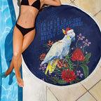 Merry Cocka-mas Beach Blanket Australia Christmas Blue Art - Aussie Hoodie