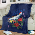 Merry Cocka-mas Blanket Australia Christmas Blue Art - Aussie Hoodie