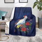 Merry Cocka-mas Blanket Australia Christmas Blue Art - Aussie Hoodie
