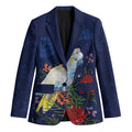Merry Cocka-mas Blazer Australia Christmas Blue Art - Aussie Hoodie
