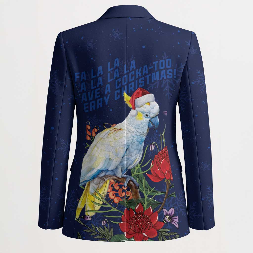 Merry Cocka-mas Blazer Australia Christmas Blue Art - Aussie Hoodie
