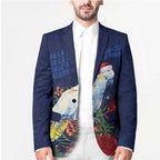 Merry Cocka-mas Blazer Australia Christmas Blue Art - Aussie Hoodie