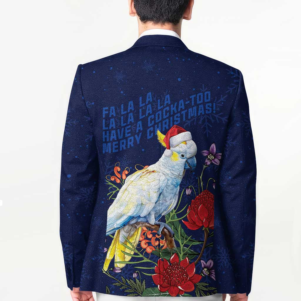Merry Cocka-mas Blazer Australia Christmas Blue Art - Aussie Hoodie
