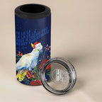 Merry Cocka-mas 4 in 1 Can Cooler Tumbler Australia Christmas Blue Art - Aussie Hoodie
