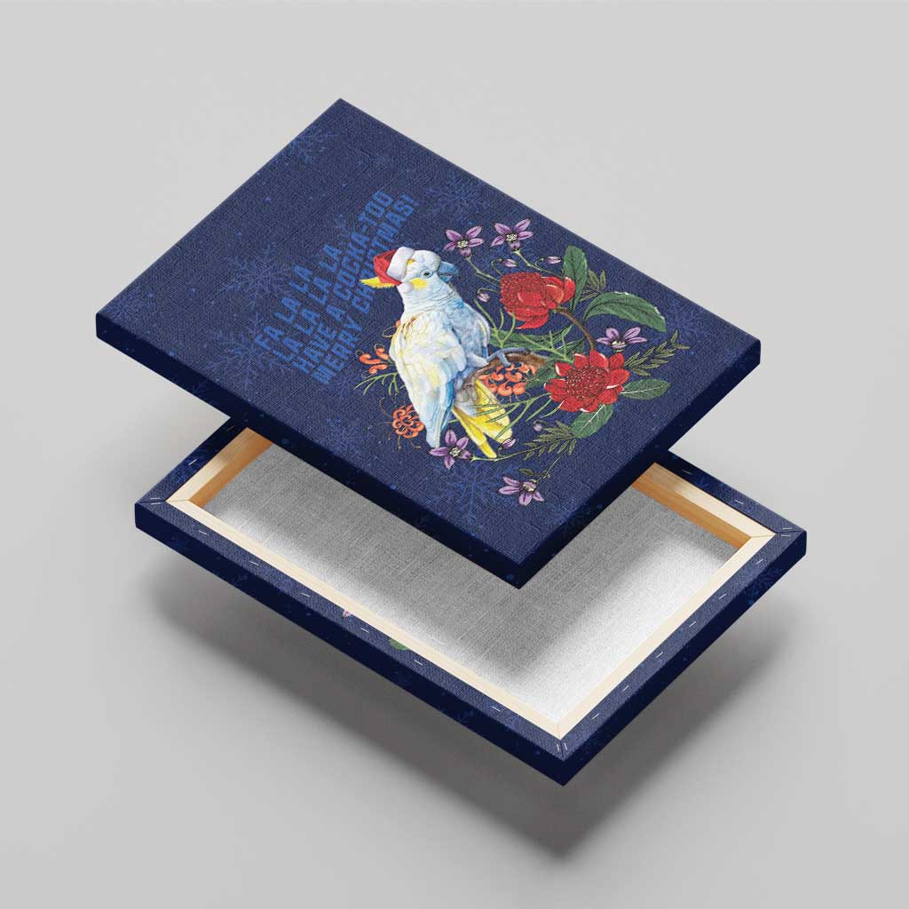 Merry Cocka-mas Canvas Wall Art Australia Christmas Blue Art - Aussie Hoodie