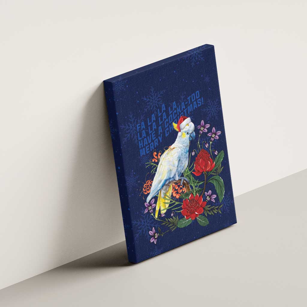 Merry Cocka-mas Canvas Wall Art Australia Christmas Blue Art - Aussie Hoodie