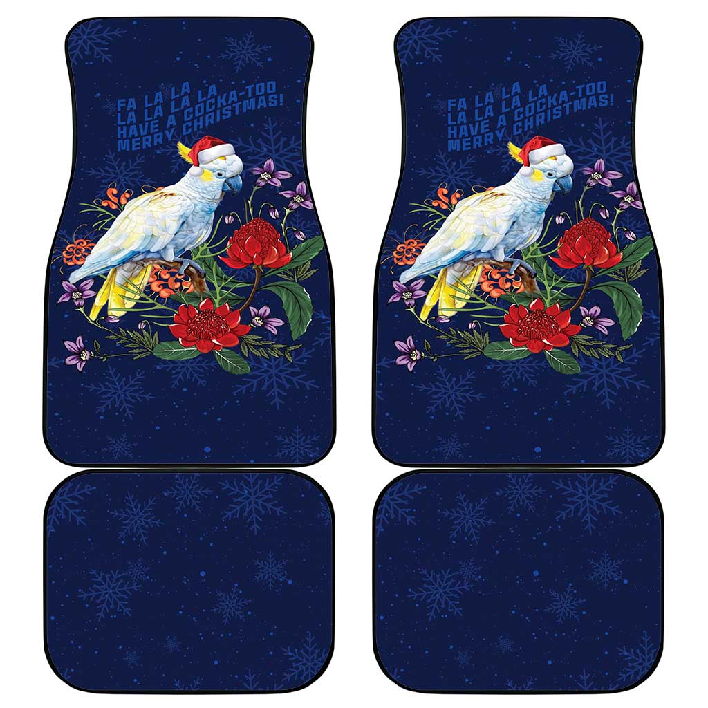 Merry Cocka-mas Car Mats Australia Christmas Blue Art - Aussie Hoodie
