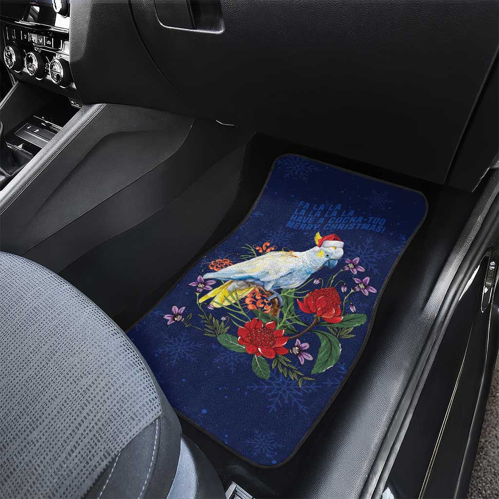Merry Cocka-mas Car Mats Australia Christmas Blue Art - Aussie Hoodie