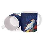 Merry Cocka-mas Ceramic Mug Australia Christmas Blue Art - Aussie Hoodie