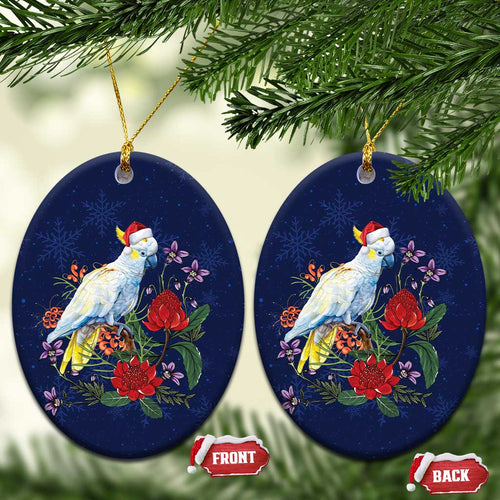 Merry Cocka-mas Ceramic Ornament Australia Christmas Blue Art - Aussie Hoodie