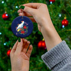 Merry Cocka-mas Ceramic Ornament Australia Christmas Blue Art - Aussie Hoodie