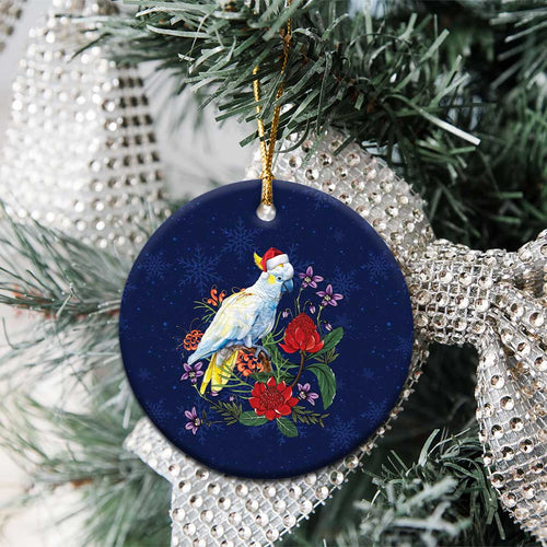 Merry Cocka-mas Ceramic Ornament Australia Christmas Blue Art - Aussie Hoodie
