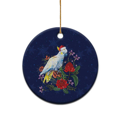 Merry Cocka-mas Ceramic Ornament Australia Christmas Blue Art - Aussie Hoodie