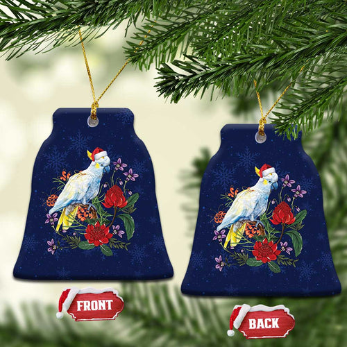 Merry Cocka-mas Ceramic Ornament Australia Christmas Blue Art - Aussie Hoodie