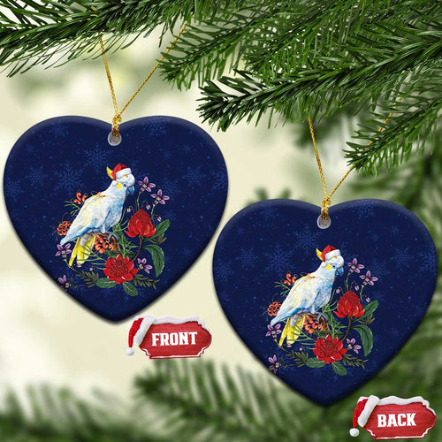 Merry Cocka-mas Ceramic Ornament Australia Christmas Blue Art - Aussie Hoodie