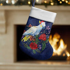 Merry Cocka-mas Christmas Stocking Australia Christmas Blue Art - Aussie Hoodie