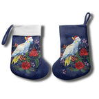 Merry Cocka-mas Christmas Stocking Australia Christmas Blue Art - Aussie Hoodie