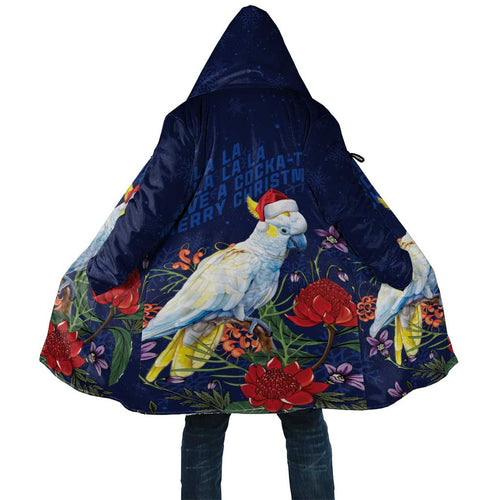 Merry Cocka-mas Cloak Australia Christmas Blue Art - Aussie Hoodie