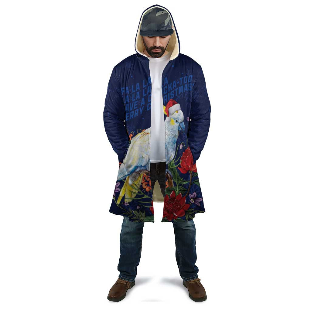 Merry Cocka-mas Cloak Australia Christmas Blue Art - Aussie Hoodie