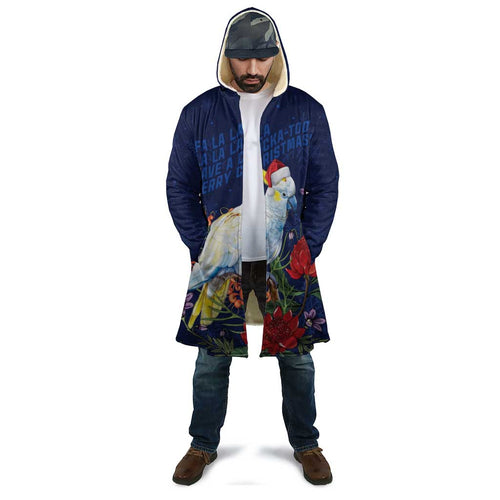 Merry Cocka-mas Cloak Australia Christmas Blue Art - Aussie Hoodie