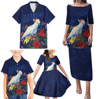 Merry Cocka-mas Family Matching Puletasi and Hawaiian Shirt Australia Christmas Blue Art - Aussie Hoodie