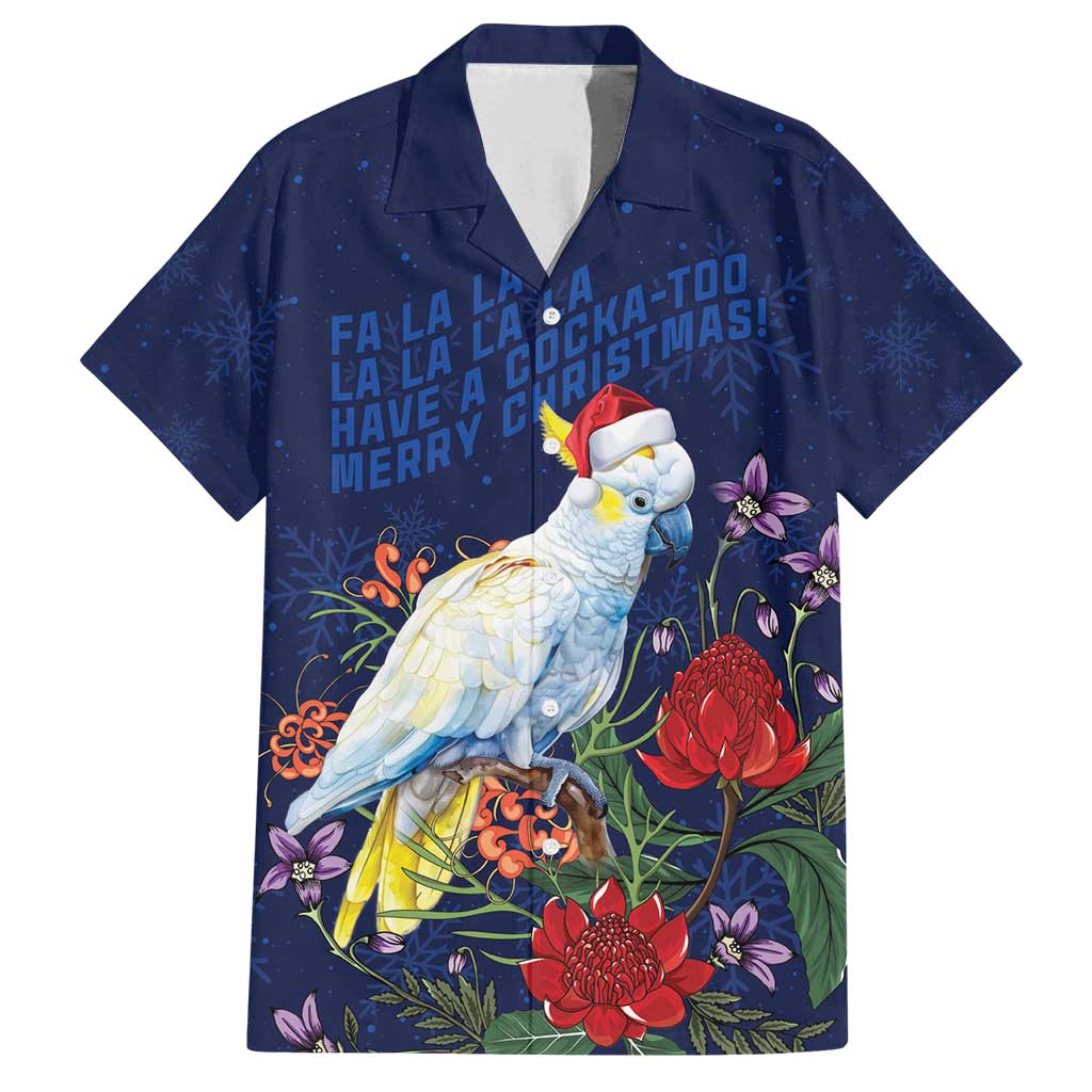 Merry Cocka-mas Family Matching Puletasi and Hawaiian Shirt Australia Christmas Blue Art - Aussie Hoodie