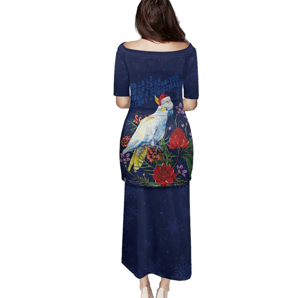 Merry Cocka-mas Family Matching Puletasi and Hawaiian Shirt Australia Christmas Blue Art - Aussie Hoodie