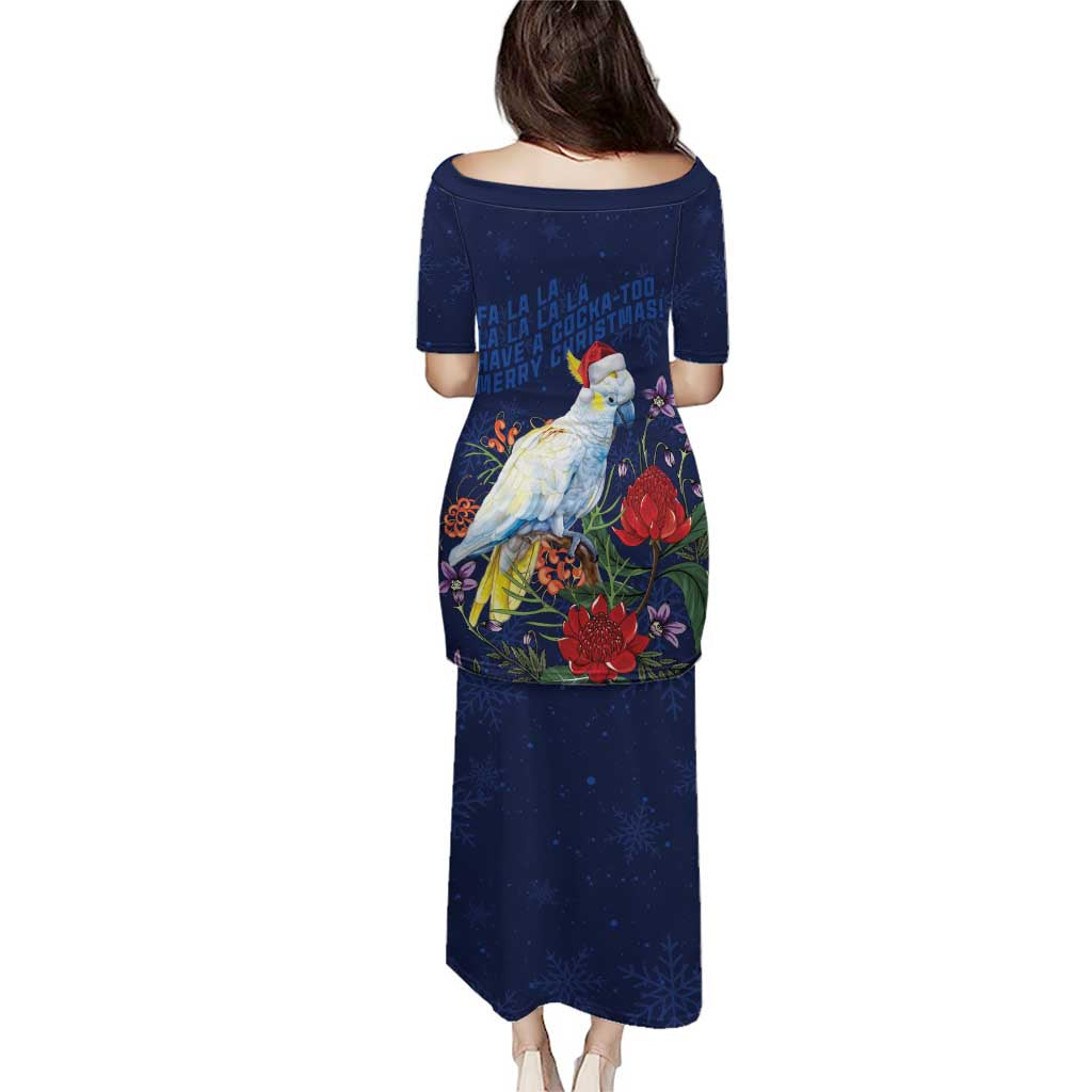 Merry Cocka-mas Family Matching Puletasi and Hawaiian Shirt Australia Christmas Blue Art - Aussie Hoodie