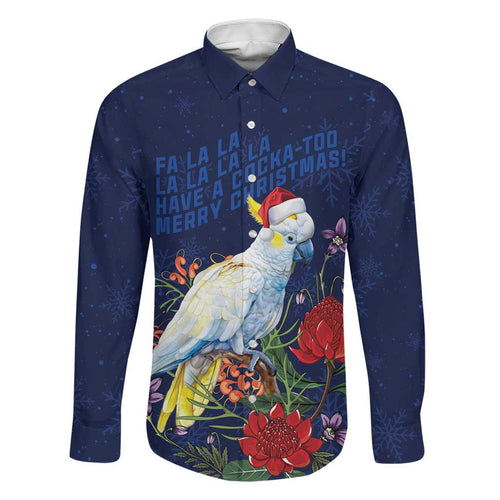 Merry Cocka-mas Family Matching Summer Maxi Dress and Hawaiian Shirt Australia Christmas Blue Art - Aussie Hoodie