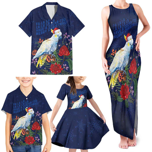 Merry Cocka-mas Family Matching Tank Maxi Dress and Hawaiian Shirt Australia Christmas Blue Art - Aussie Hoodie