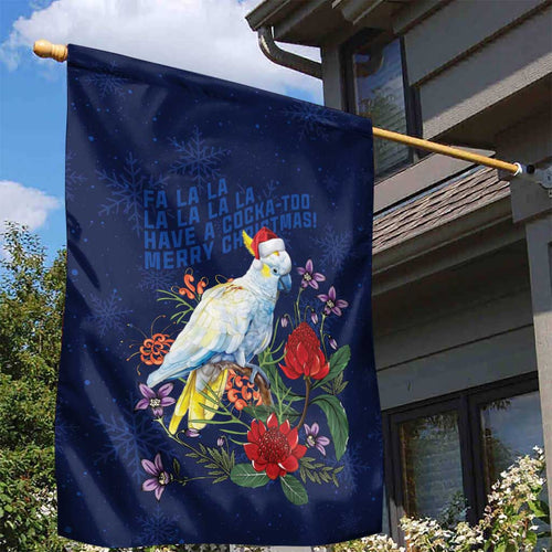 Merry Cocka-mas Garden Flag Australia Christmas Blue Art - Aussie Hoodie