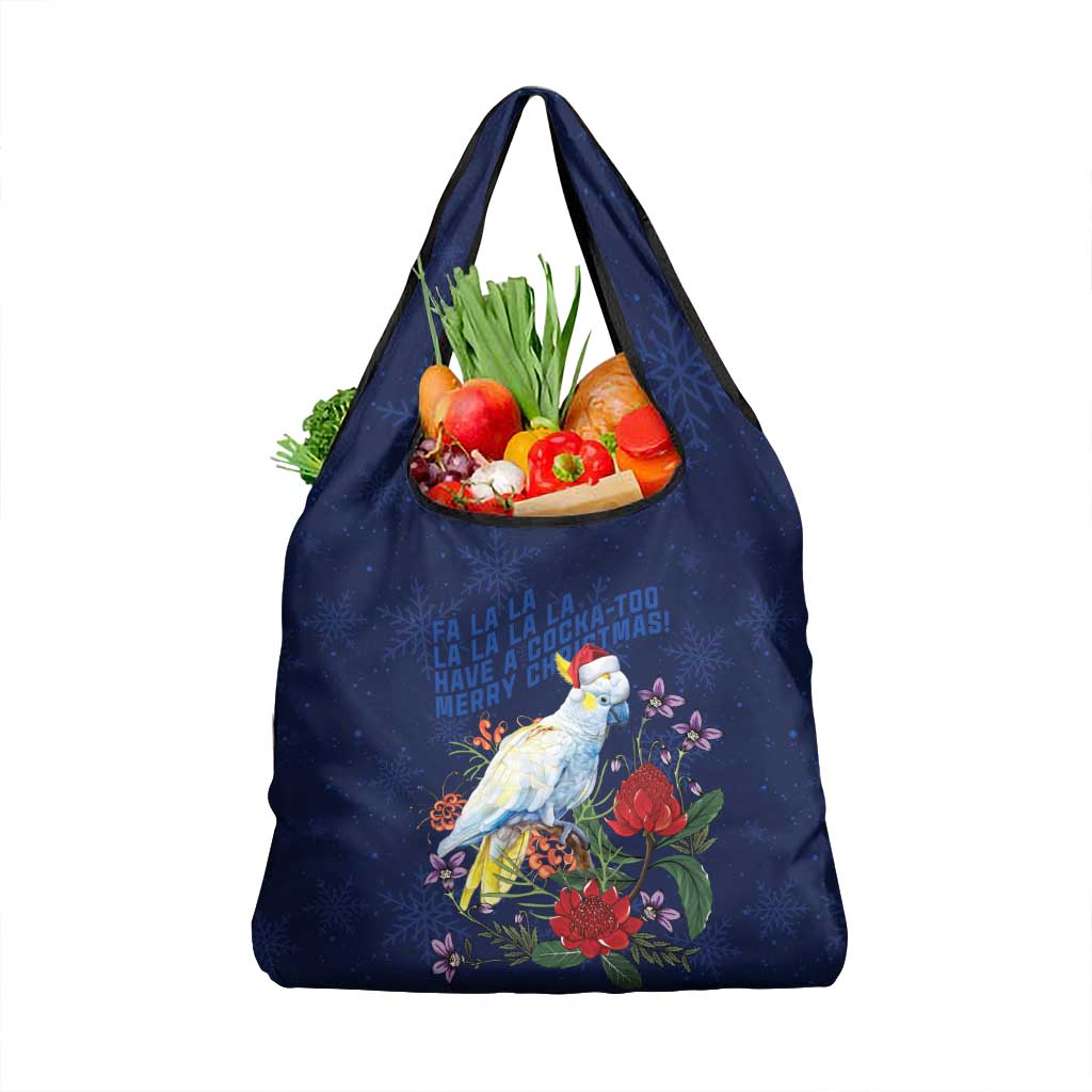 Merry Cocka-mas Grocery Bag Australia Christmas Blue Art - Aussie Hoodie