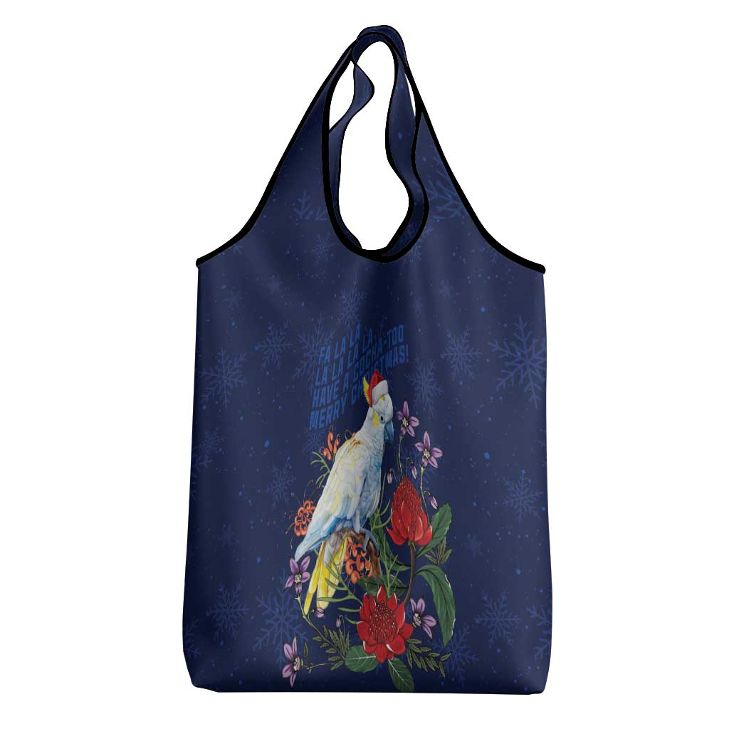 Merry Cocka-mas Grocery Bag Australia Christmas Blue Art - Aussie Hoodie
