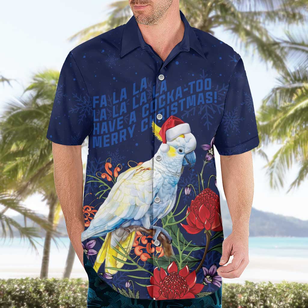 Merry Cocka-mas Hawaiian Shirt Australia Christmas Blue Art - Aussie Hoodie