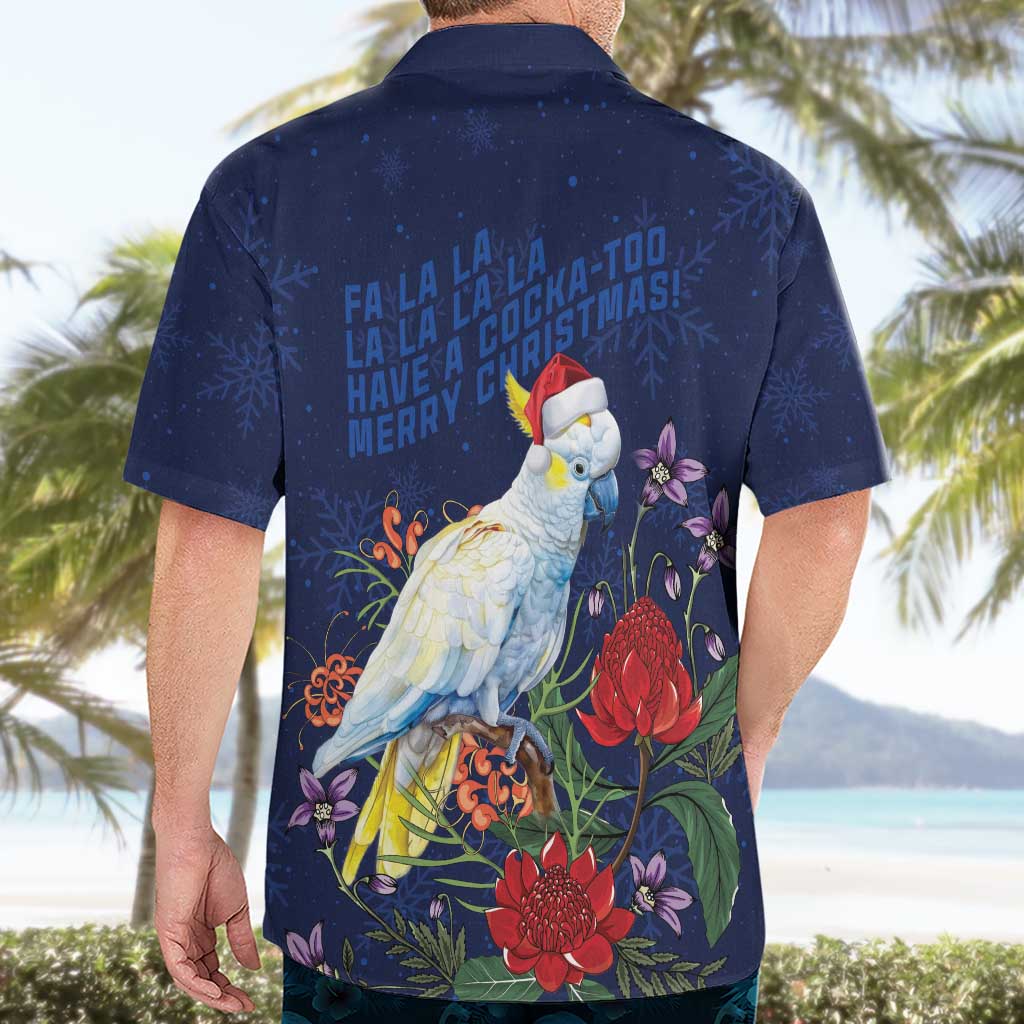 Merry Cocka-mas Hawaiian Shirt Australia Christmas Blue Art - Aussie Hoodie