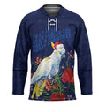 Merry Cocka-mas Hockey Jersey Australia Christmas Blue Art - Aussie Hoodie