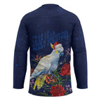 Merry Cocka-mas Hockey Jersey Australia Christmas Blue Art - Aussie Hoodie