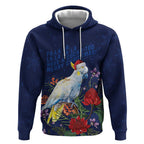 Merry Cocka-mas Hoodie Australia Christmas Blue Art - Aussie Hoodie
