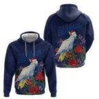 Merry Cocka-mas Hoodie Australia Christmas Blue Art - Aussie Hoodie