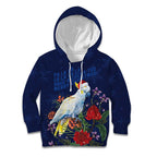 Merry Cocka-mas Kid Hoodie Australia Christmas Blue Art - Aussie Hoodie