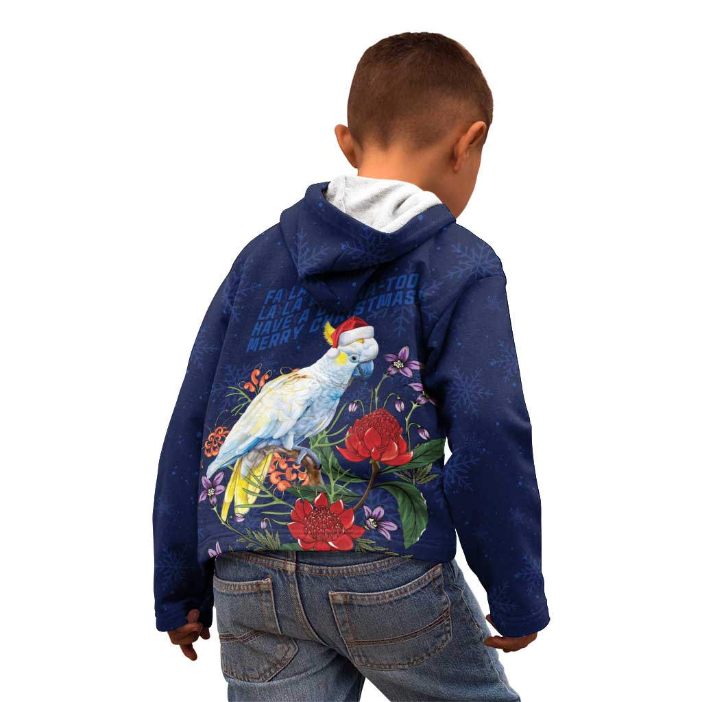 Merry Cocka-mas Kid Hoodie Australia Christmas Blue Art - Aussie Hoodie