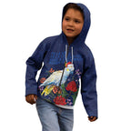 Merry Cocka-mas Kid Hoodie Australia Christmas Blue Art - Aussie Hoodie