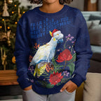 Merry Cocka-mas Kid Ugly Christmas Sweater Australia Christmas Blue Art - Aussie Hoodie