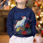 Merry Cocka-mas Kid Ugly Christmas Sweater Australia Christmas Blue Art - Aussie Hoodie