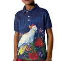 Merry Cocka-mas Kid Polo Shirt Australia Christmas Blue Art - Aussie Hoodie